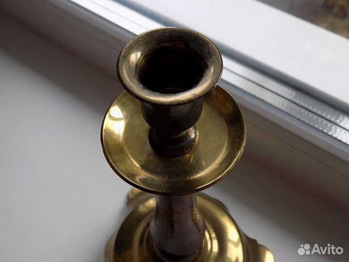 Подсвечник СССР, латунь, дерево