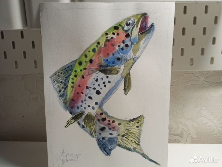 Картина с форелью