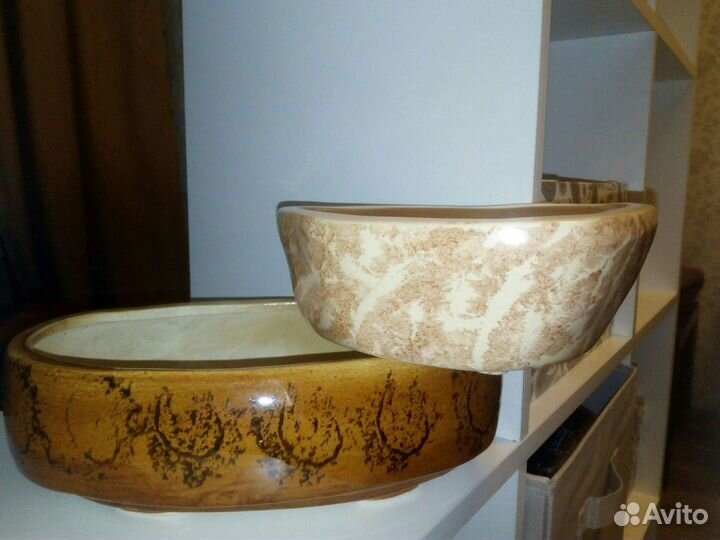 Горшок керамический, бонсайница