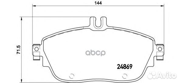 Колодки тормозные дисковые перед p50093 Brembo