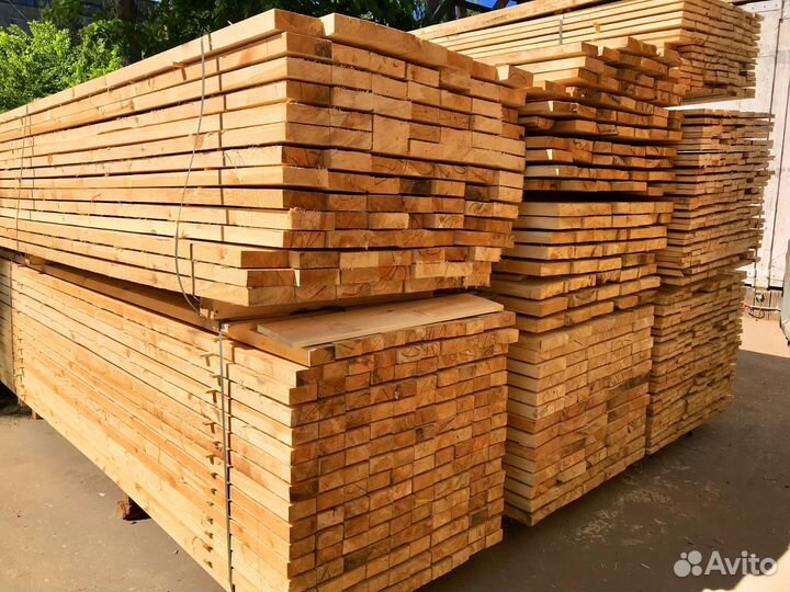 Доска из сосны без сучков 50х100х6000мм