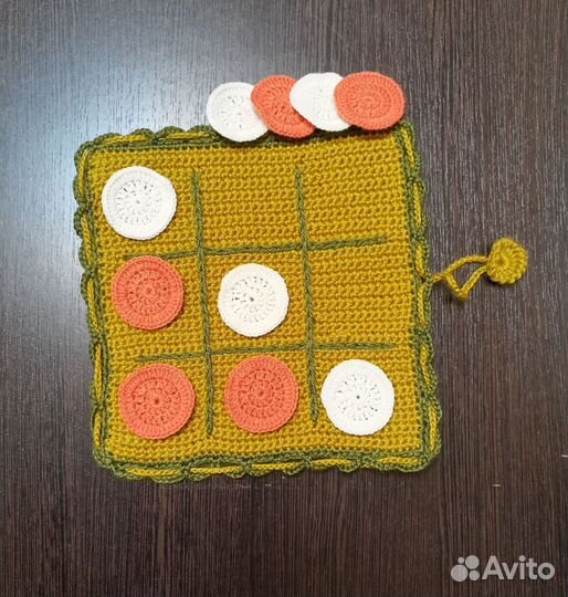 Детские вязаные игры. Крестики-нолики