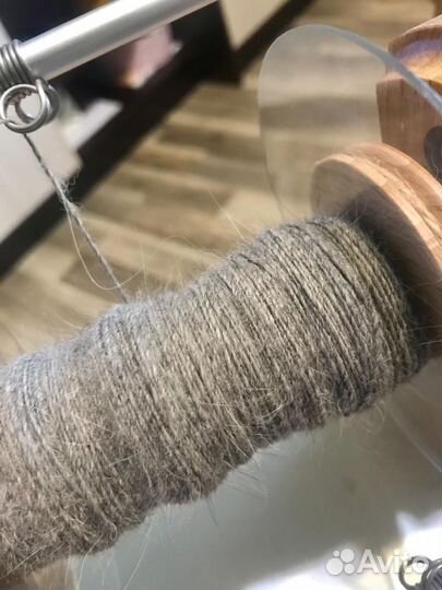 Варежки серо-голубые из собачьей шерсти (новые)