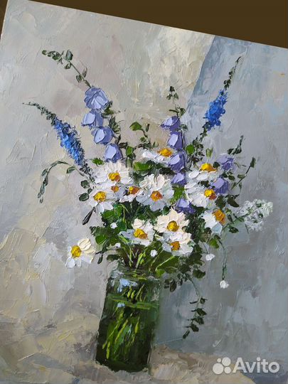 Картина маслом цветы