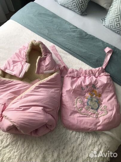 Конверт+комбинезон на выписку зимний