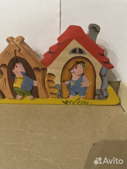 Сказки дерева 3 поросенка игра-пазл