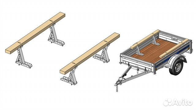 Стапель для перевозки пвх лодки и гидроцикла в бор