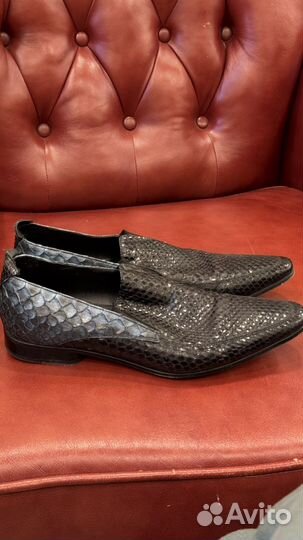 Мокасины из питона handmade италия 42
