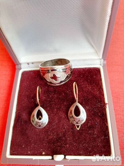 Комплект украшения финифть