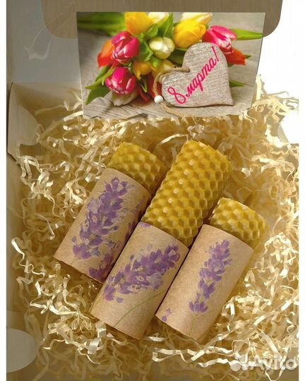 Свечи ручной работы. Подарки к 8 марта