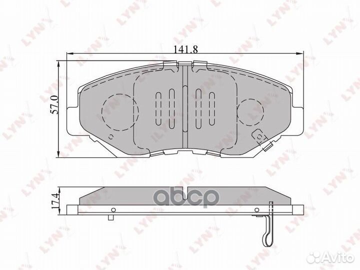 Колодки тормозные передние honda CR-V 06/Eleme