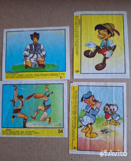 Вкладыши, обёртки от жвачек, разные