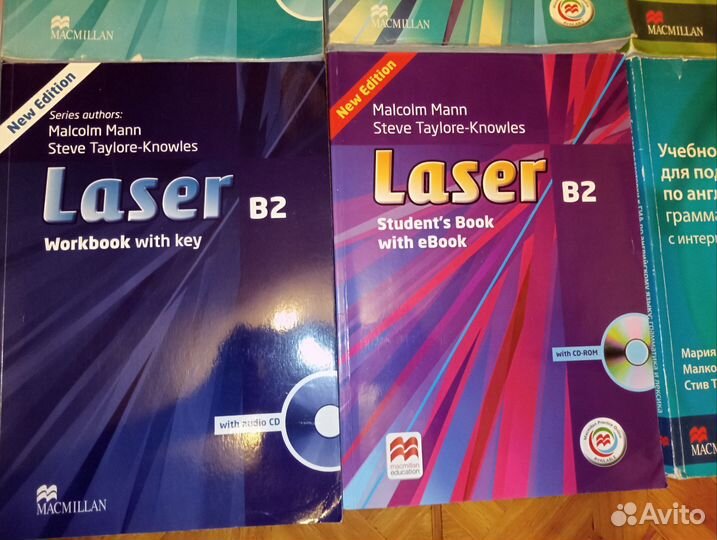 Учебники и рабочие тетради laser A2, B1, B1+, B2
