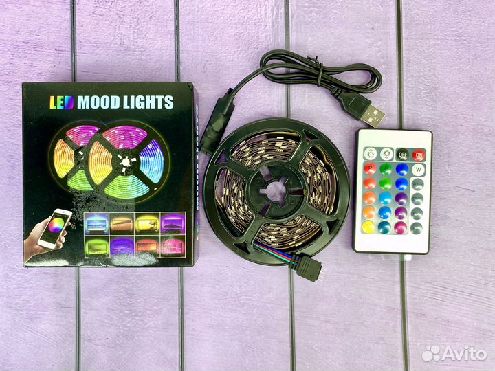 Лента светодиодная rgb mood light с пультом