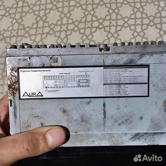 Автомагнитолла Aura и усилитель моноблок 1000 ватт