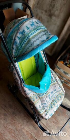 Детские санки коляска ника