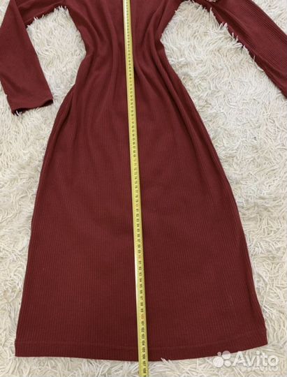 Платье лапша винного цвета 42-44