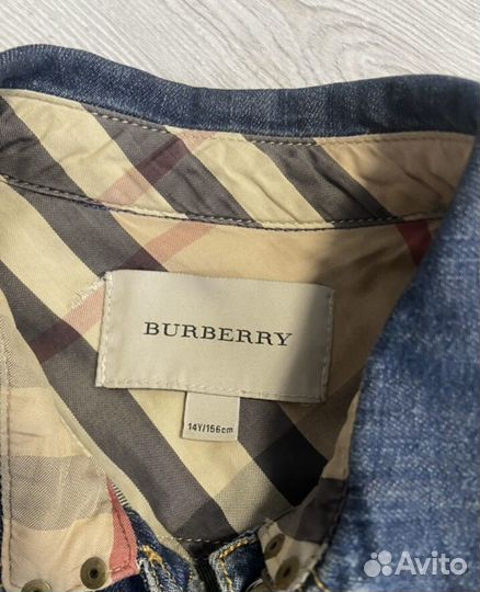 Джинсовая куртка burberry xs или на 14 лет