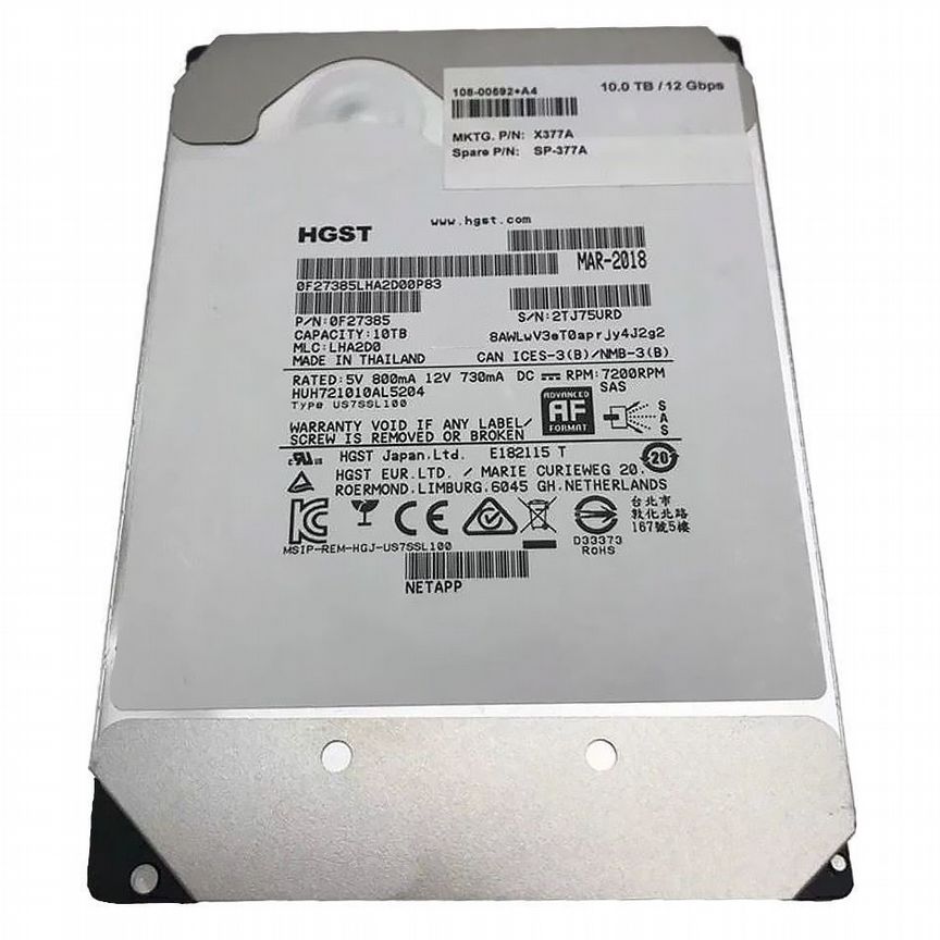 [X377A] Жесткий Диск Netapp 10tb Sas 3.5" Hdd X377a