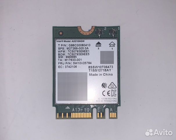 WiFi 6 модуль Intel AX210NGW (m.2)
