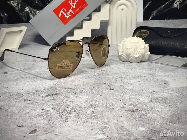 Очки Ray Ban Aviator коричневые