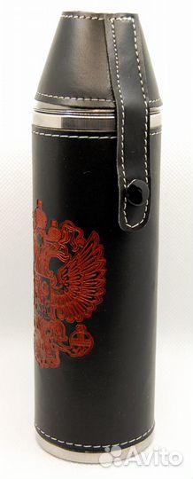 Фляжка металлическая в чехле