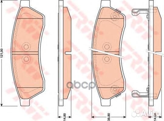 GDB4172 Колодки тормозные chevrolet epica 06- з