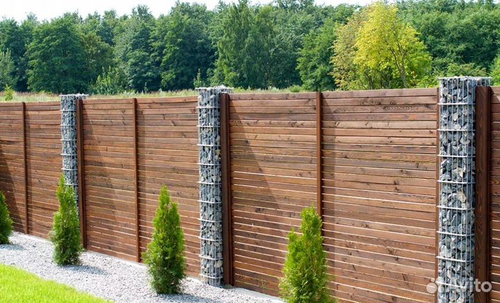 Забор из профнастила 70 метров