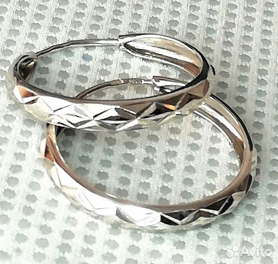Серьги-кольца серебро С586