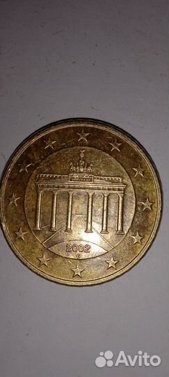 Монета 50 euro cent