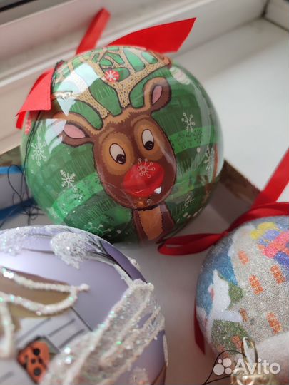 Елочные игрушки коробка