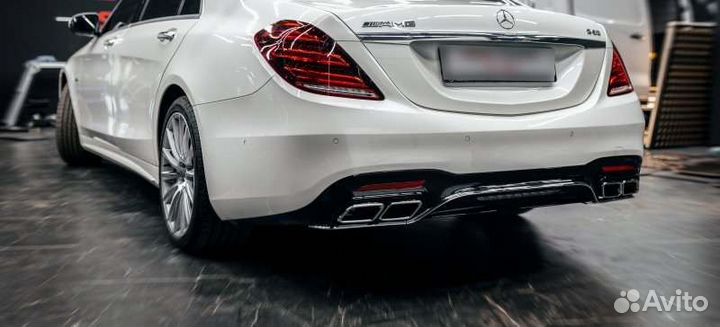 Задний диффузор Mercedes S-class AMG w222