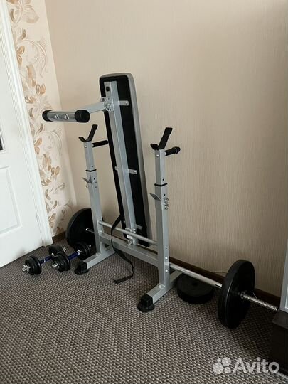 Набор для силовой тренировки, скамья для жима