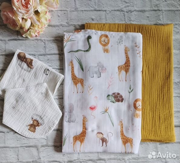 Муслиновые пеленки новые