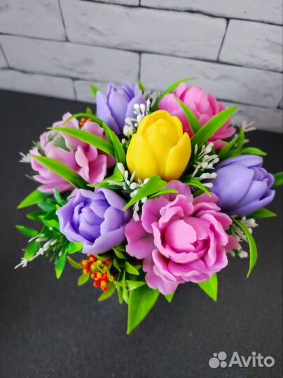 Цветы из мыла ручной работы