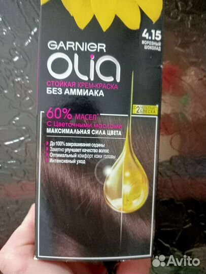 Краска для волос гарниер (garnier olia тон 4.15)
