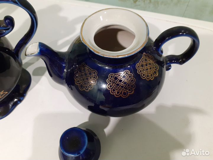 Возрождение,синяя посуда винтаж, новгород СССР