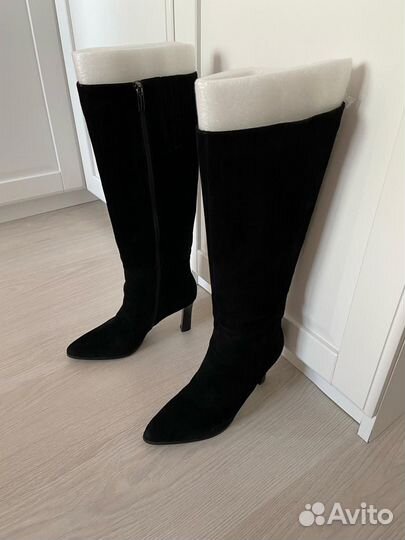 Сапоги замшевые