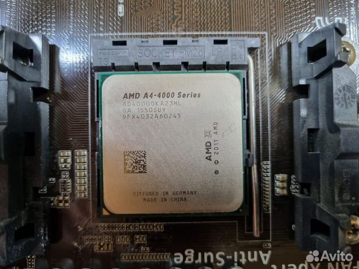 Материнская плата Asus A58M-E с процессором AMD A4