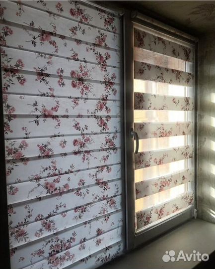 Рулонные шторы день-ночь (зебра)