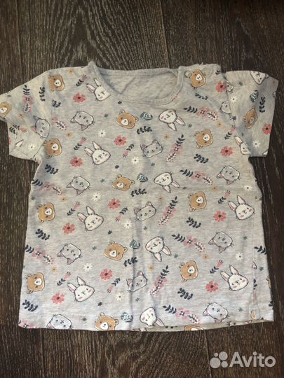 Футболка, платье, джинсы для девочки 92р