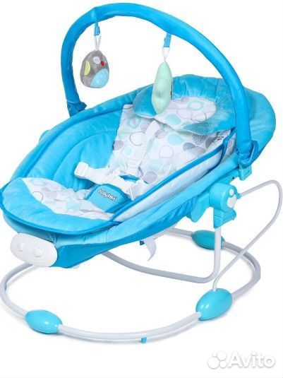 Качели Babyton Funny Time 2в1 электронные Blue
