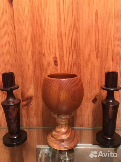 Кубок Потир из натур древесины Адамоваяблока Софор