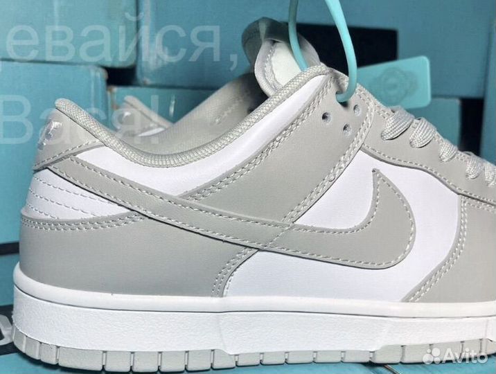 Кроссовки nike dunk low grey fog