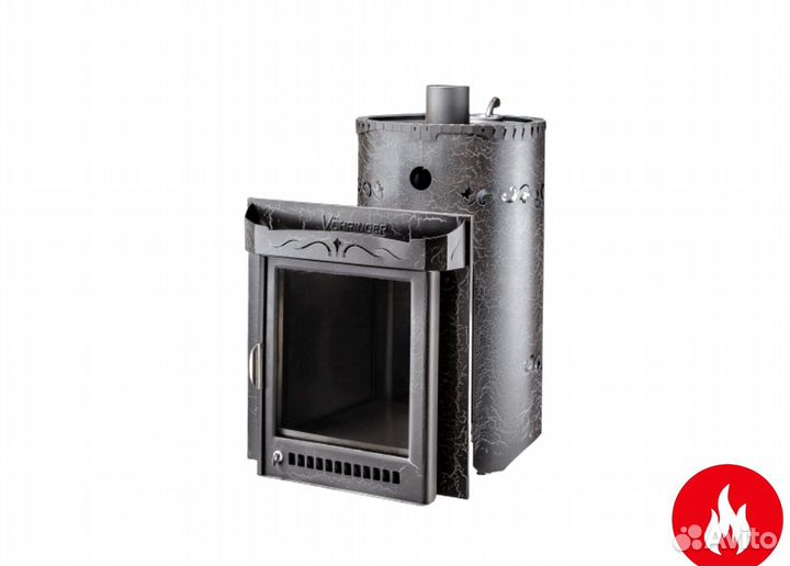 Дровяная банная печь ферингер оптима в кожухе стан