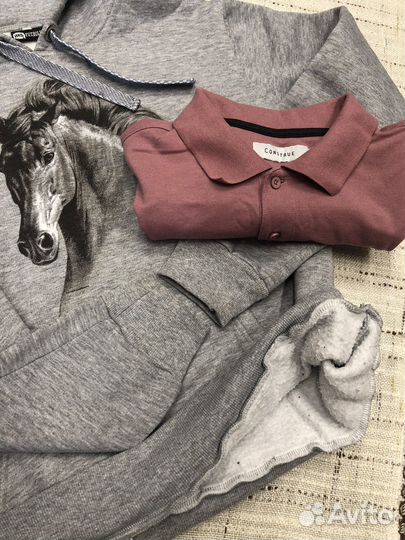 Худи серое и поло