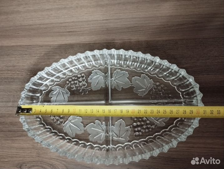 Хрусталь менажница блюдо поднос