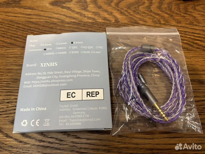 Xinhs-012 балансный кабель 4.4 на 0.78