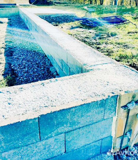 Опалубка для фундамента,цоколя.Бетонные блоки.Жби