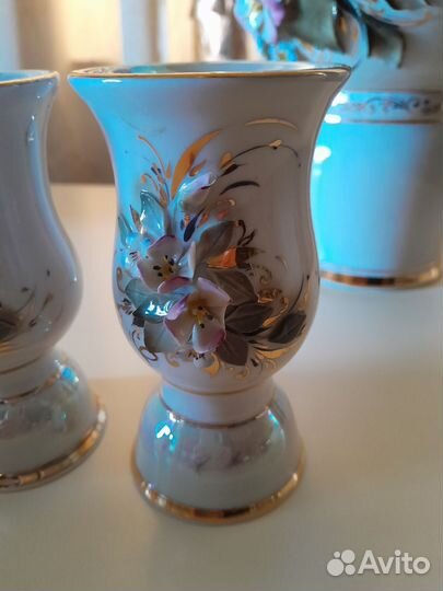 Подсвечники фарфоровые. Ручная работа. Пара